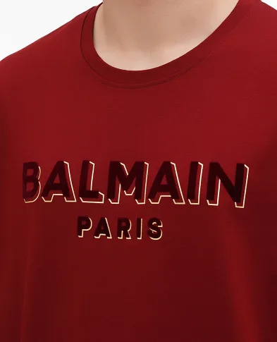 Balmain Хлопковая футболка - Артикул: BH1EG010BB99