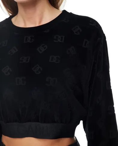 Dolce&Gabbana Велюровый топ - Артикул: F9O83T-FJ7DL