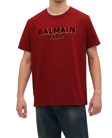 Balmain Хлопковая футболка - Артикул: BH1EG010BB99