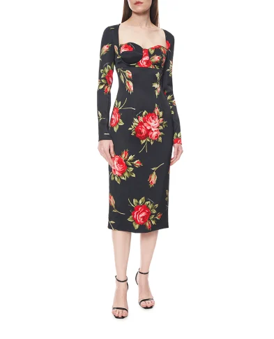 Dolce&Gabbana Сукня-футляр із квітковим принтом - Артикул: F610FT-FSICD