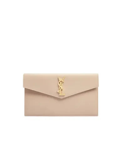 Saint Laurent Кожаный клатч Uptown - Артикул: 565739-1GF0J