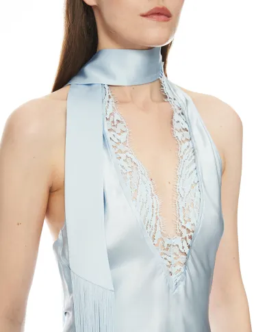 Balmain Атласный топ из шелка - Артикул: FF1AG700MH40
