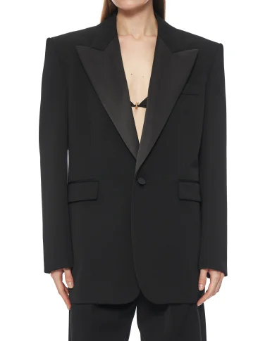 Saint Laurent Жакет-смокинг - Артикул: 824182-Y7E63