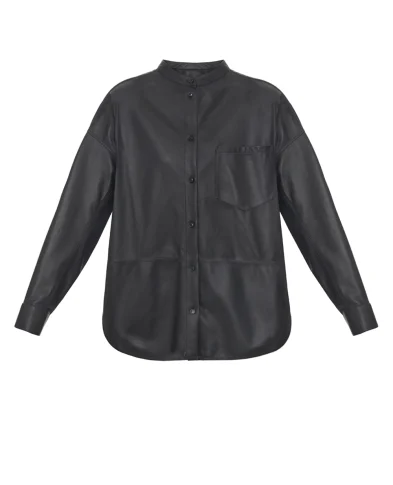 Yves Salomon Рубашка из телячьей кожи - Артикул: 26EYH20177APAR