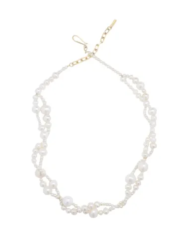 Completedworks Намисто з переробленого золота з перлами та вермелем - Артикул: P208