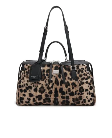 Dolce&Gabbana Сумка Vittoria с леопардовым принтом - Артикул: BB7844-AX853