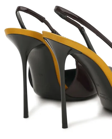 Saint Laurent Туфли-слингбэки Amalia из телячьей кожи - Артикул: 850072-1TVAN