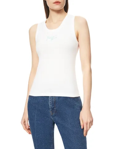 Balmain Свободная майка с принтом - Артикул: GF1EB075BD40