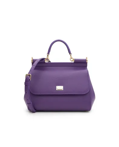 Dolce&Gabbana Шкіряна сумка Sicily Large - Артикул: BB6002-B1001