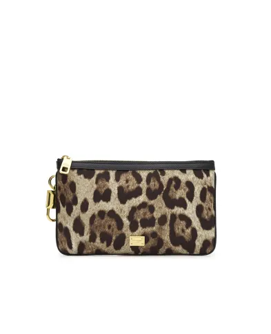 Dolce&Gabbana Визитница в леопардовом принте - Артикул: BI3436-A0007