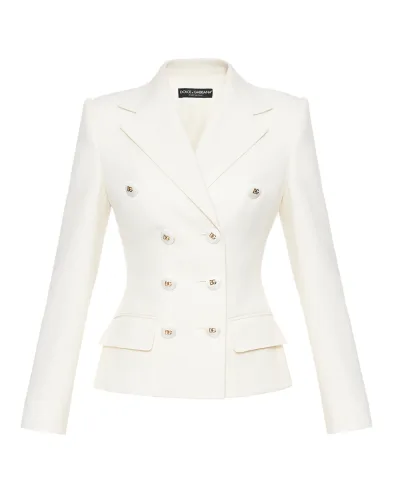 Dolce&Gabbana Двобортний твідовий піджак із вовни - Артикул: F27ACT-FUBGC