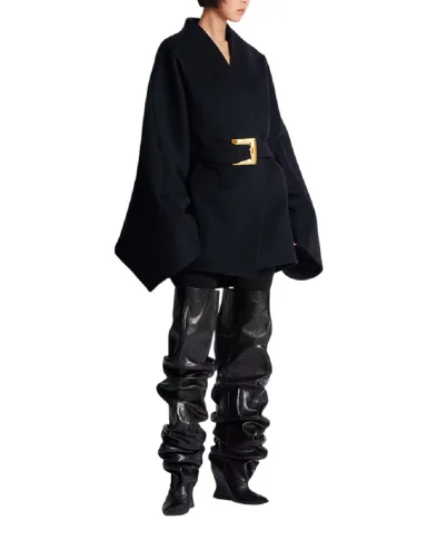 Balmain Пальто-халат из шерсти - Артикул: FF0UD265WD28