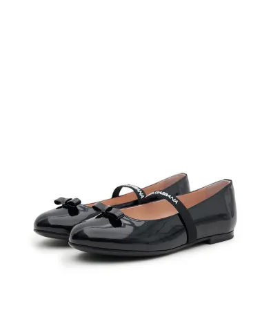 Dolce&Gabbana Балетки з лакованої шкіри з бантико - Артикул: D11294-A4831-M