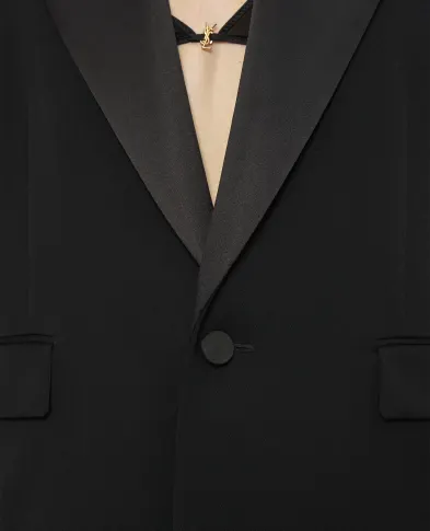 Saint Laurent Жакет-смокинг - Артикул: 824182-Y7E63