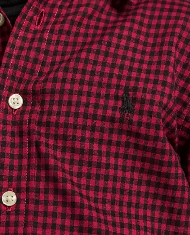 Polo Ralph Lauren Дитяча сорочка з бавовняної саржі в клітку - Артикул: 322980977001