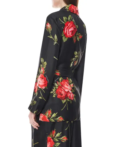 Dolce&Gabbana Пижамная рубашка Vanity из шёлка - Артикул: F5Q03T-IS11G