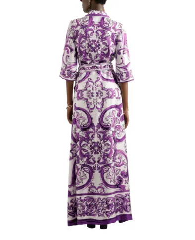 Dolce&Gabbana Платье из шелка с принтом - Артикул: F0AH2T-HI1S5