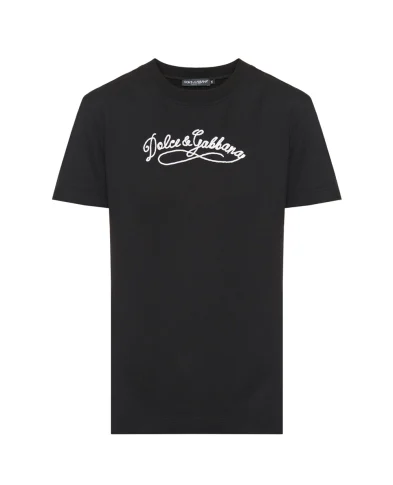 Dolce&Gabbana Футболка з вишивкою - Артикул: F8V42Z-GDDL1