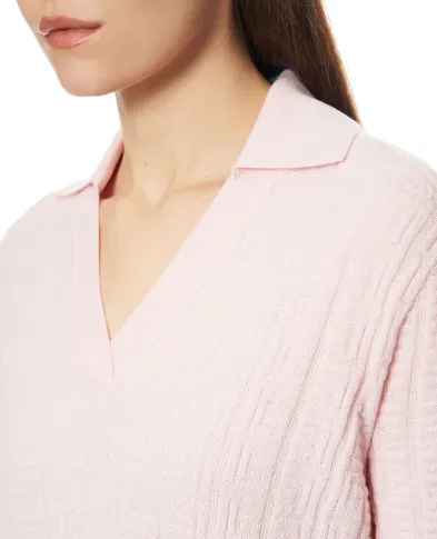 Balmain В'язане поло з монограмою з вовни - Артикул: GF1GB030KJ47