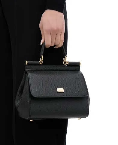 Dolce&Gabbana Шкіряна сумка Sicily Medium - Артикул: BB6003-B1001