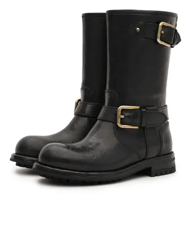 Dolce&Gabbana Ботинки байкерские из кожи - Артикул: CT1081-AW352