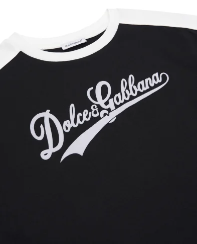 Dolce&Gabbana Дитяча футболка з принтом - Артикул: L5JTQG-G7PWI-B