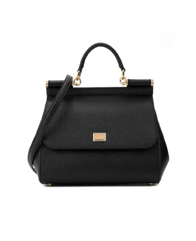 Dolce&Gabbana Кожаная сумка Sicily Large - Артикул: BB6002-B1001
