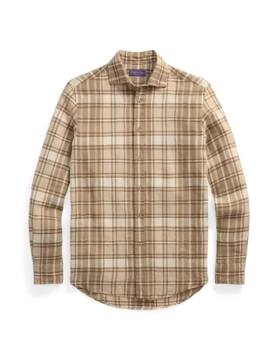 Ralph Lauren Purple Label Рубашка из льна и хлопка - Артикул: 790977158001