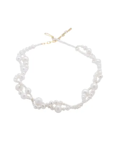 Completedworks Намисто з переробленого золота з перлами та вермелем - Артикул: P208