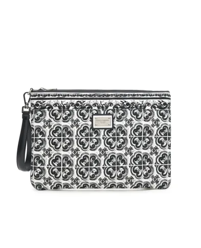 Dolce&Gabbana Клатч із принтом Майоліка - Артикул: BM2296-AG086