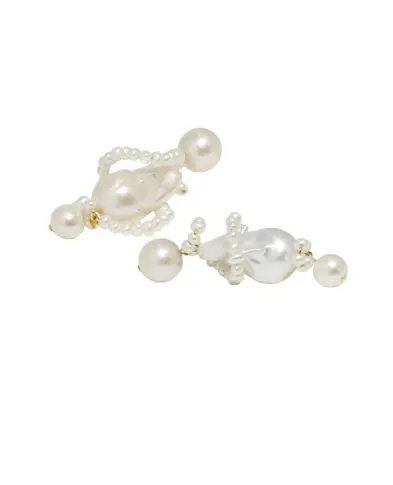 Completedworks Серьги из жемчуга и переработанного золота с позолотой - Артикул: P161