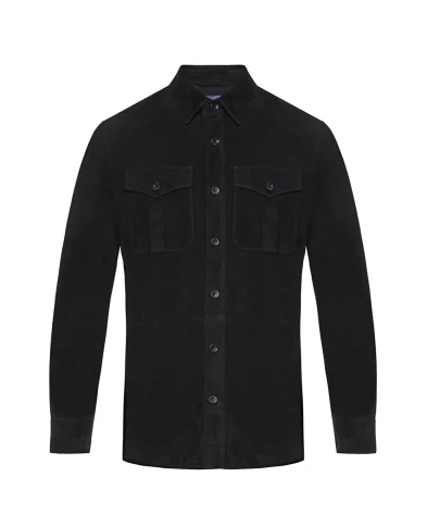 Ralph Lauren Purple Label Рубашка из замши - Артикул: 790654923036