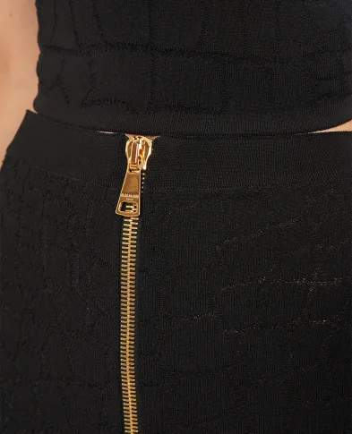 Balmain Спідниця з блискавкою - Артикул: FF0LC290KJ14
