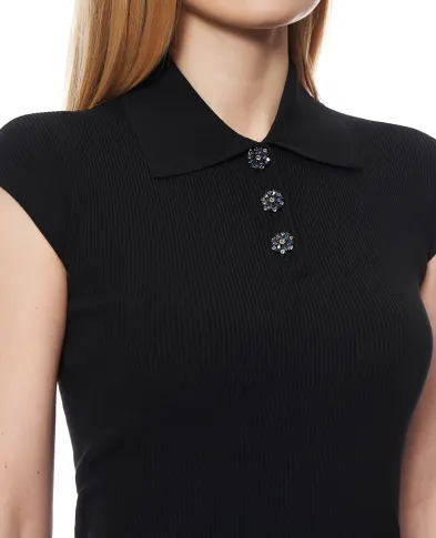 Dolce&Gabbana Поло трикотажне в рубчик - Артикул: FXZ41Z-JFMHG