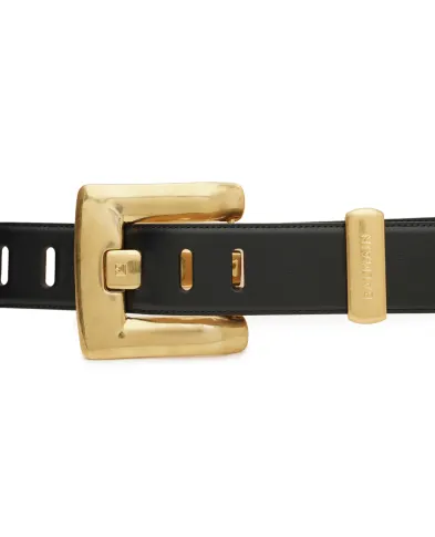 Balmain Ремень Anthem из телячьей кожи - Артикул: GN1WJ192LSLX