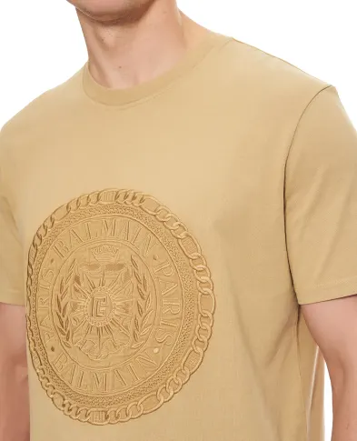 Balmain Футболка Médaille з вишивкою - Артикул: FH1EG000BD08