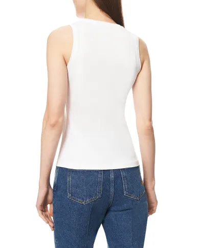 Balmain Свободная майка с принтом - Артикул: GF1EB075BD40