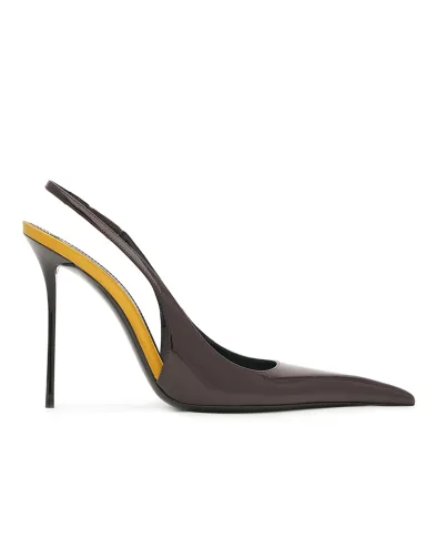 Saint Laurent Туфли-слингбэки Amalia из телячьей кожи - Артикул: 850072-1TVAN