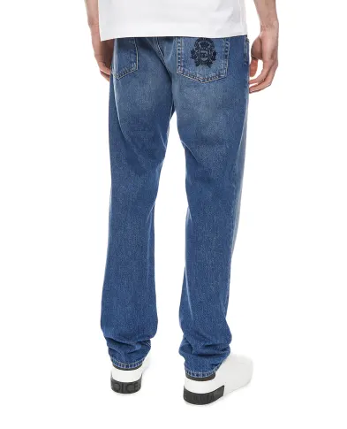 DOLCE＆GABBANA D&G イール レザー　size 46 NAVY Джинсы Dolce&Gabbana GY07LD-G8HA7, синий цвет • Купить в интернет