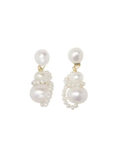 Completedworks Серьги из жемчуга и переработанного золота с позолотой - Артикул: P213