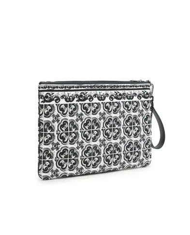Dolce&Gabbana Клатч із принтом Майоліка - Артикул: BM2296-AG086