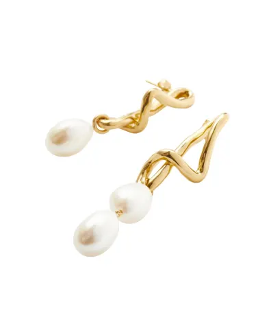 Missoma Серьги с подвеской Molten с жемчугом - Артикул: MP-G-E12-WP