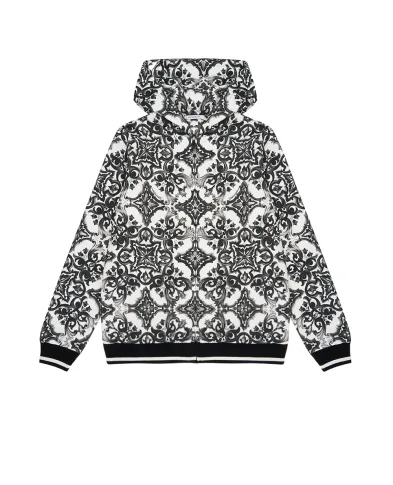 Dolce&Gabbana Детская толстовка с принтом майолика - Артикул: L4JWKG-II7HR-B
