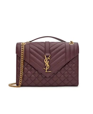 Saint Laurent Сумка Envelope Medium из овечьей кожи - Артикул: 600185-AACT7