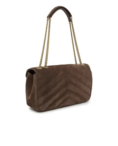 Saint Laurent Сумка LOULOU Medium из телячьей замши - Артикул: 801439-AAEY6