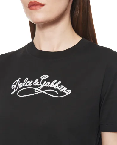 Dolce&Gabbana Футболка з вишивкою - Артикул: F8V42Z-GDDL1