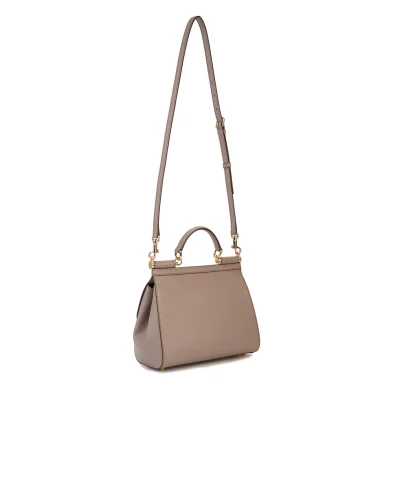 Dolce&Gabbana Кожаная сумка Sicily Large - Артикул: BB6002-B1001