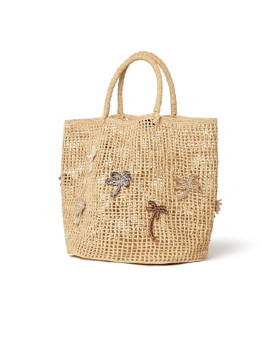 Alanui Сумка-тоут із рафії з пальмою - Артикул: LWNA011R26MAT00117OF