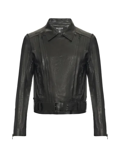 Balmain Шкіряна куртка - Артикул: FH1TD625LD63