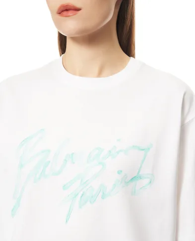 Balmain Свободная футболка с принтом Balmain Paris Brush - Артикул: GF1EG110BD41